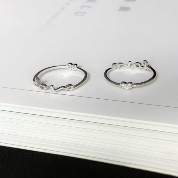 🔥LAST 1🔥NEW STERLING SILVER 2IN1 REVERSIBLE LOVE-HEART RING - Picture 9 of 9